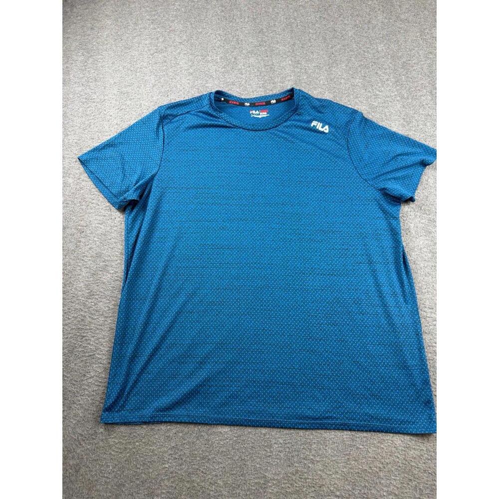 FILA Sport Men's XXL Blueβ Heather Performance T-Shirt Short Sleeve Activewear